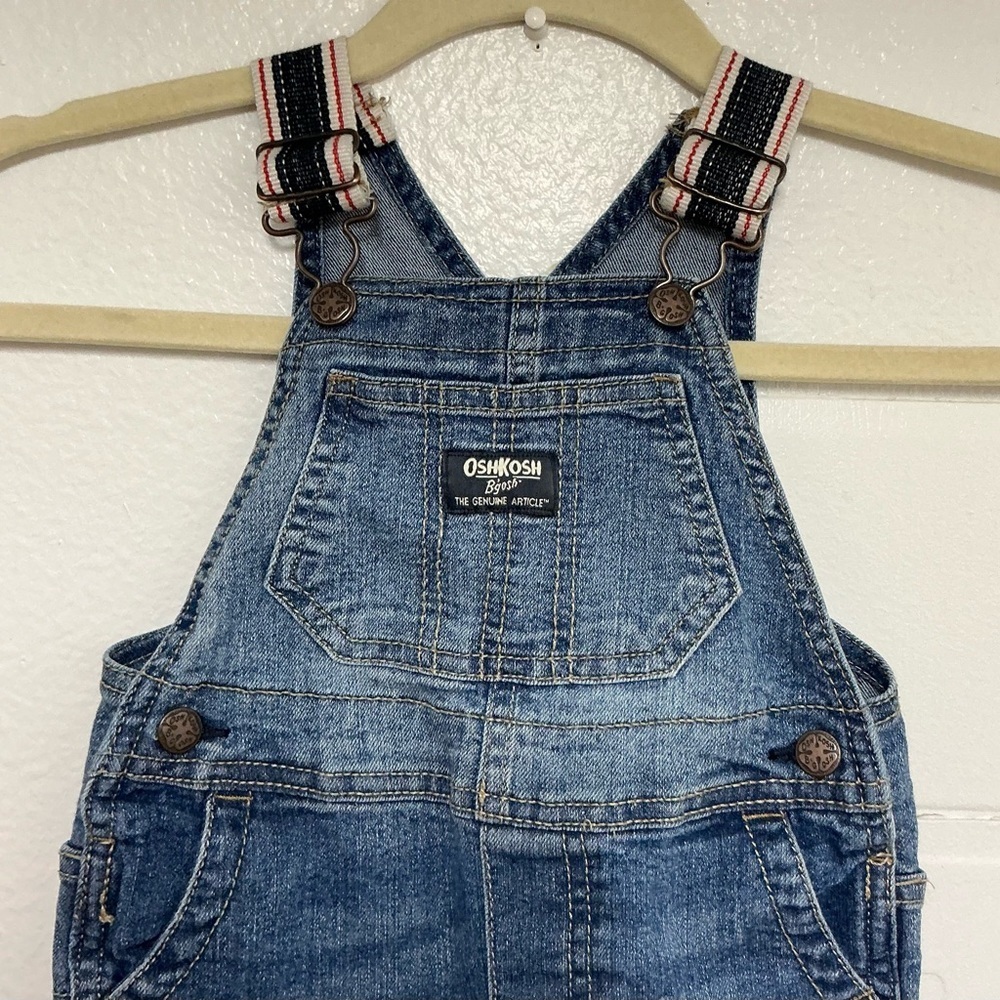 OshKosh B'gosh Blue Denim Overalls size 18 Months - Picture 3 of 4